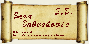 Sara Dabesković vizit kartica
